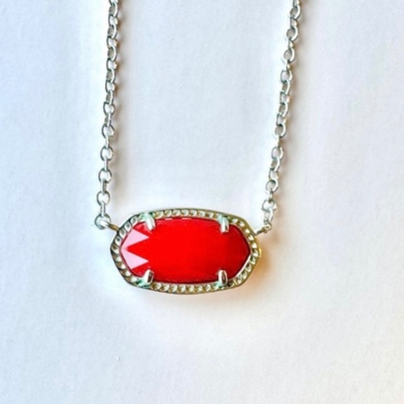 Kendra Scott Jewelry - Kendra Scott Elisa pendant necklace red in silver tone
